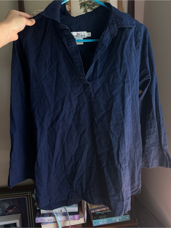 Vineyard Vines Tops - Vineyard Vines Deep Navy Long-Sleeve V-Neck Tunic